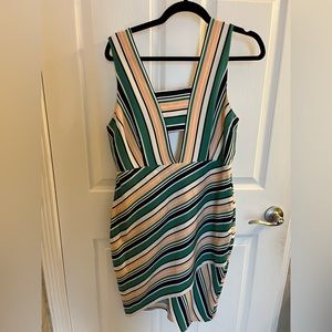 J.O.A Stripe Asymmetrical Dress 👗 size large